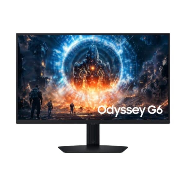 شاشة الألعاب سامسونج Odyssey G6 G60F – مقاس 27 بوصة، دقة QHD، معدل تحديث 350Hz، زمن استجابة 1ms، دعم G-Sync، قابلة للإمالة