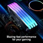 ذاكرة الألعاب ليكسر Lexar Ares Armor Lite RGB بسعة 8GB (1x8GB) – DDR4 بتردد 3600MHz – توقيت CL18 – فولتية 1.35V – لون أسود