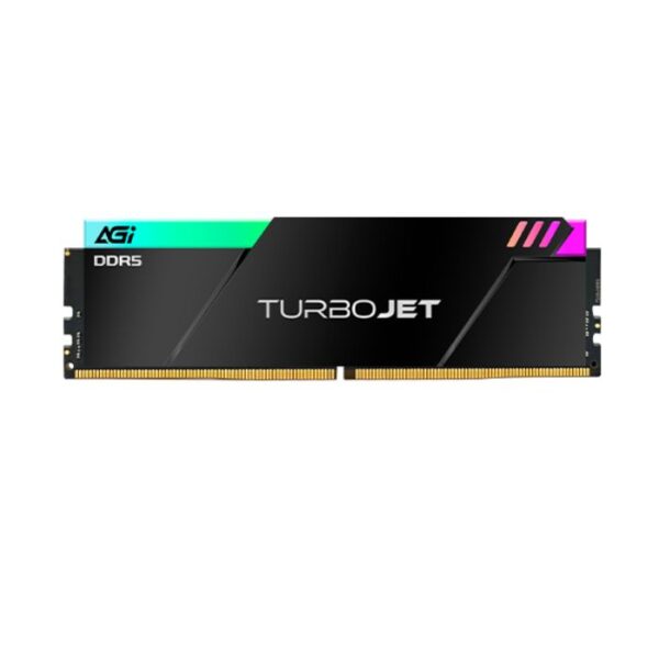 ذاكرة الألعاب إيه جي آي تيربوجِت UD858 DDR5 بسعة 16 جيجابايت – تردد 6000MHz، توقيت CL30، فولتية 1.35V، إضاءة RGB، مشتت حراري باللون الأسود