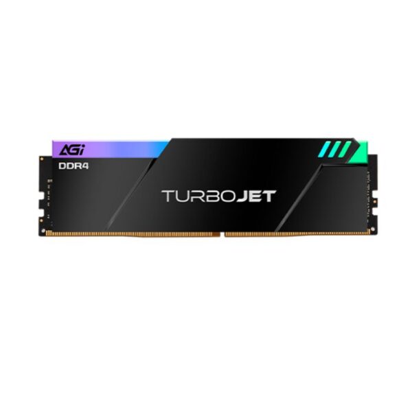 ذاكرة الألعاب إيه جي آي تيربوجِت UD848 DDR4 بسعة 16 جيجابايت (2×8) – تردد 3600MHz، توقيت CL18، إضاءة RGB، مشتت حراري