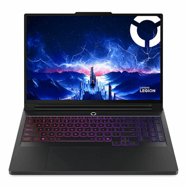 لابتوب الالعاب Lenovo Legion Pro 7 16IAX10H - مع معالج Core Ultra 9-275HX - ذاكرة RAM سعة 64 جيجابايت – قرص SSD سعة 1 تيرابايت M.2 - كرت الشاشة NVIDIA GeForce RTX 5080 بسعة 16 جيجابايت -  بشاشة 16بوصة WQXGA OLED ( تقنية العرض) - معدل التحديث 240Hz - تقنية المزامنة G-SYNC - لوحة مفاتيح إضاءة RGB - نظام تشغيل بدون ويندوز (DOS) - اللون أسود