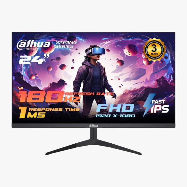 Dahua DHI-LM24-E231A Gaming Monitor – 25 Inch Full HD IPS Display, 180Hz Refresh Rate, 1ms Response Time, HDMI 2.0
