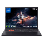 لابتوب الألعاب Acer Gaming Nitro Lite NL16 – معالج Intel Core i7-13620H، ذاكرة 16 جيجابايت RAM، قرص SSD M.2 بسعة 512 جيجابايت، بطاقة NVIDIA GeForce RT
