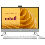 كمبيوتر Dell 27 ec27250 الكل في واحد (All-in-One) – معالج Intel Core 7 150U، ذاكرة 16 جيجابايت RAM، قرص 1 تيرابايت SSD، شاشة لمس 27 بوصة، نظام Windows 11 Pro، أبيض