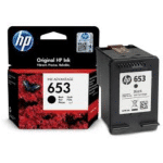 خرطوشة حبر HP 653 الأصلية باللون الأسود (3YM75AE) – حبر أسود أصلي لطابعات HP DeskJet Ink Advantage