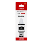 عبوة حبر كانون GI-490 أسود الأصلية – حبر أسود أصلي عالي الإنتاجية لطابعات كانون PIXMA