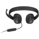 Lenovo USB-A Wired Stereo Headset for PC & Laptop – AI Noise Cancellation via App, Lightweight 140g, Replaceable Earcups, Dual-Sided Boom Microphone, In-Line Mute Controls, Compatible with Microsoft Teams & Zoom - Image 3