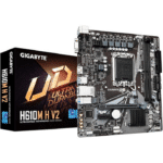 اللوحة الأم Gigabyte H610M H V2 – تدعم معالجات Intel Core من الجيل 14 و13 و12، ذاكرة DDR5 حتى 5600MHz، منفذ PCIe 3.0 M.2، شبكة GbE LAN، USB 3.2 Gen 1