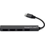 SMARTLINK 4-Port USB 2.0 Type-C Hub – 4-in-1 USB-C Distributor, Metal Body, High-Speed Data Transfer