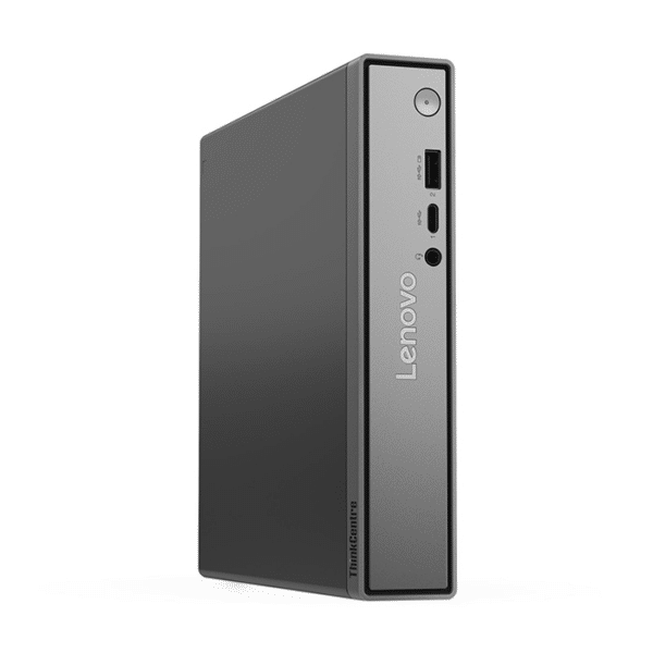 كمبيوتر مكتبي لينوفو ThinkCentre Neo 50q – معالج Intel® Core™ 7 240H، ذاكرة 8 جيجابايت RAM، قرص SSD M.2 بسعة 512 جيجابايت، بطاقة Intel Graphics، لوحة مفاتيح وفأرة، نظام FreeDOS، اللون الأسود