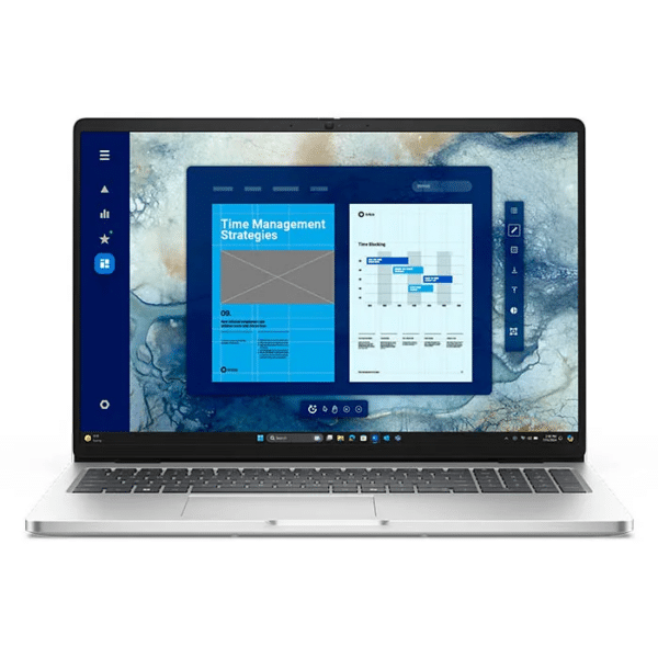 لابتوب ديل برو 16 PC16250 – معالج إنتل كور ألترا 5-235U، ذاكرة 8 جيجابايت، تخزين 512 جيجابايت M.2 SSD، بطاقة رسومات إنتل، شاشة 16 بوصة فل إتش دي بدقة 1920×1080، نظام فري دوس، لون فضي بلاتيني
