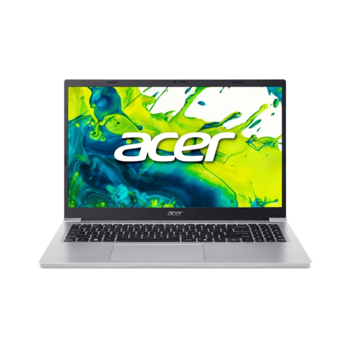 010300300024 لابتوب Acer Aspire Lite بشاشة 15.6 بوصة Full HD بدقة 1920×1080، معالج Intel Core 3-355، ذاكرة 8 جيجابايت DDR5، تخزين 256 جيجابايت M.2 SSD، نظام Windows 11، لون فضي - الصورة 1