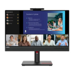 Lenovo ThinkVision T24v-30 Monitor, 23.8-Inch Full HD 1920×1080, IPS Panel, Low Blue Light & Flicker-Free, Built-in Webcam, Black